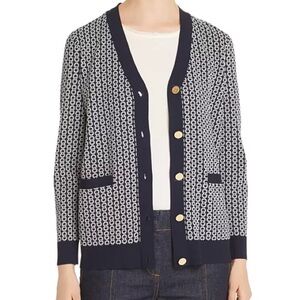 Women's Tory Burch Gemini Link-Intarsia Cardigan
